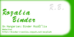 rozalia binder business card